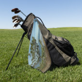 Torrey Pine und California Coastline Landschaft Golfhandtuch (Gras)