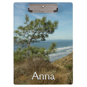 Torrey Pine und California Coastline Landschaft Klemmbrett