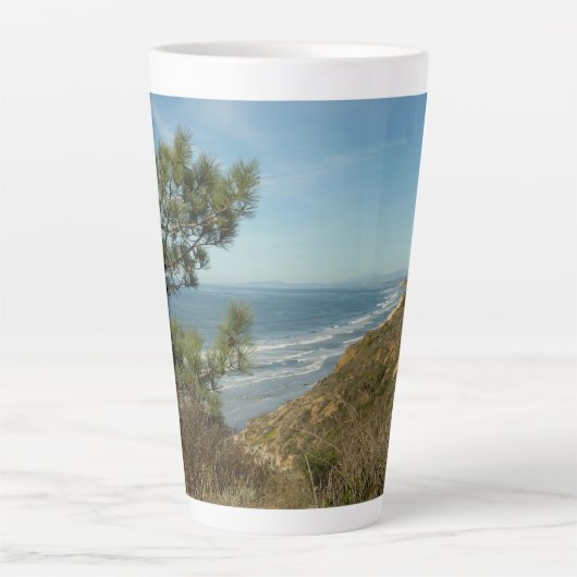Torrey Pine und California Coastline Landschaft Milchtasse (Vorderseite)