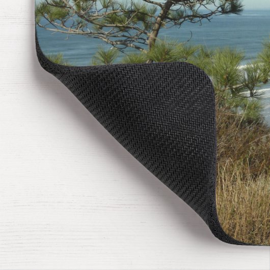 Torrey Pine und California Coastline Landschaft Mousepad (Ecke)