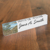 Torrey Pine und California Coastline Landschaft Namensplakette (Seite)