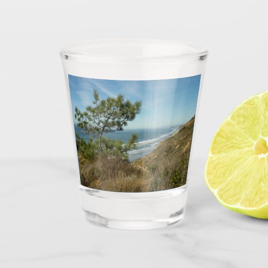 Torrey Pine und California Coastline Landschaft Schnapsglas (Vorderseite)