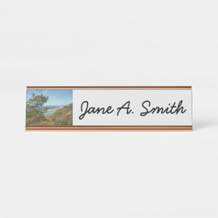Torrey Pine und California Coastline Landschaft Schreibtischnamensplakette