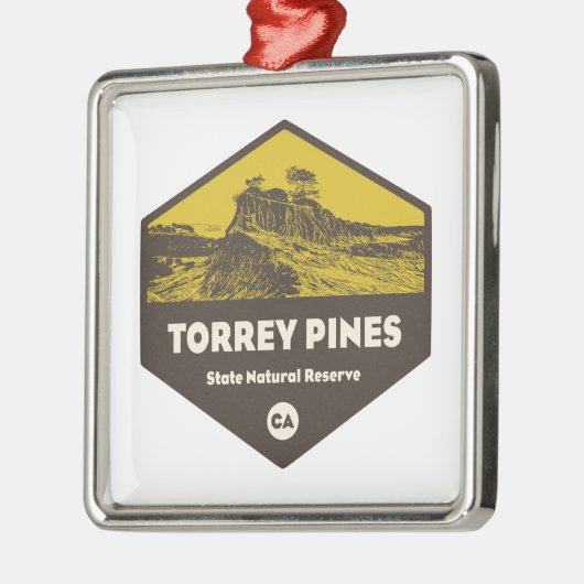 Torrey Pines Staat Reserve Kalifornien Ornament Aus Metall (Links)