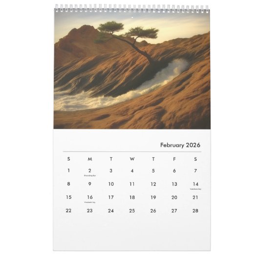 Torrey Pines: Surreal Whispers Kalender (Feb 2026)