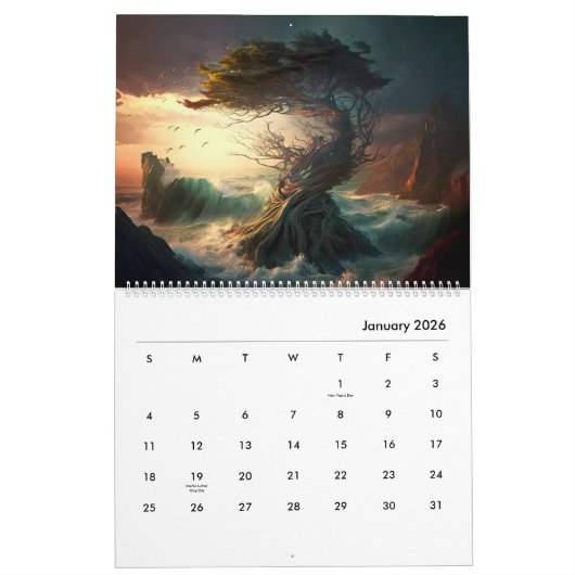 Torrey Pines: Windswept Wonders Kalender (Jan 2026)