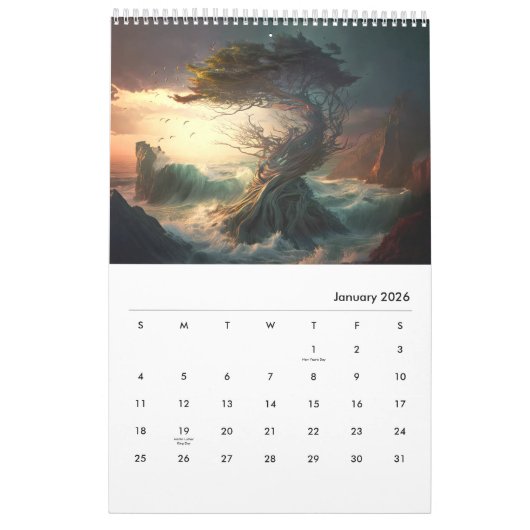 Torrey Pines: Windswept Wonders Kalender (Jan 2026)