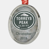 Torreys Peak 14.267 FT CO 14er Mountain Ornament Aus Metall (Links)
