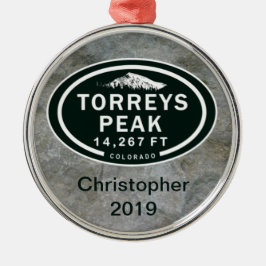 Torreys Peak 14.267 FT CO 14er Mountain Ornament Aus Metall