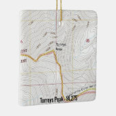 Torreys Peak Colorado Topo Keramikornament (Rechts)