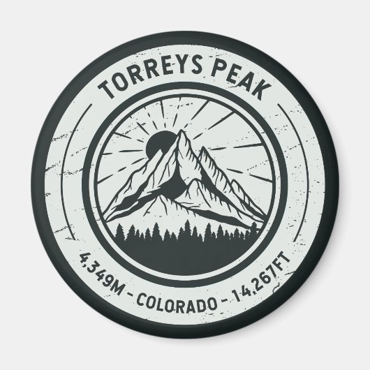 Torreys Peak Colorado Wandern Magnet (Vorne)