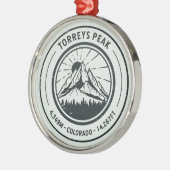 Torreys Peak Colorado Wandern Ornament Aus Metall (Links)