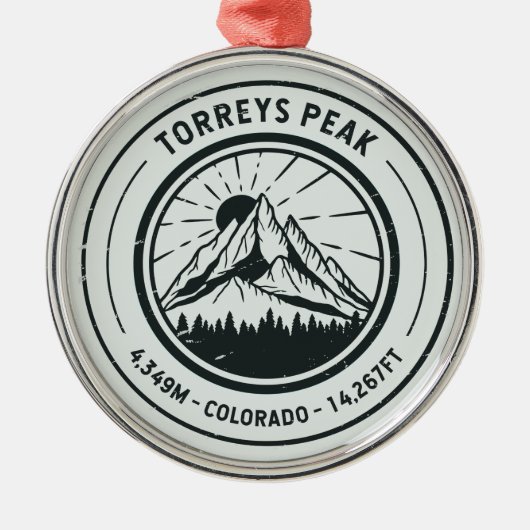 Torreys Peak Colorado Wandern Ornament Aus Metall (Vorne)