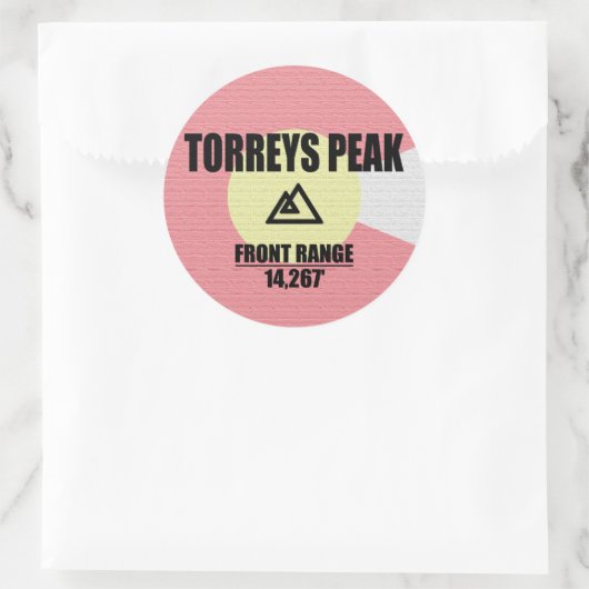 Torreys Peak Runder Aufkleber (Tasche)
