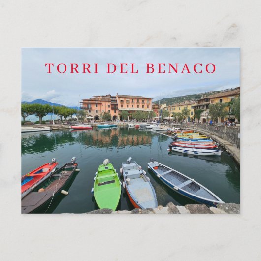 Torri del Benaco Hafenansicht Postkarte (Vorderseite)