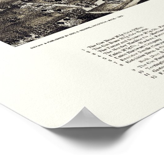 Torrington, CT Panoramic Map - 1889 Poster (Ecke)