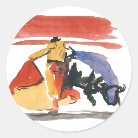 Torro und Torrero Runder Aufkleber (Vorderseite)