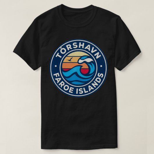 Torshavn Färöer Vintage Wasserwache Desi T-Shirt (Design vorne)