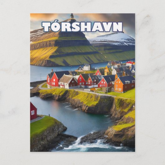 Tórshavn, wo sich die Wildnis verbreitet Postkarte (Vorderseite)