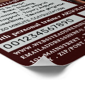 Torso, Personal Trainer, Gymnastikwerbung Poster (Ecke)