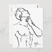 Torso Sketch Postcard Postkarte (Vorne/Hinten)