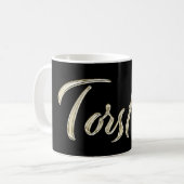 Torsten Name whitegold Tasse Teetasse Kaffeetasse (Vorderseite Links)