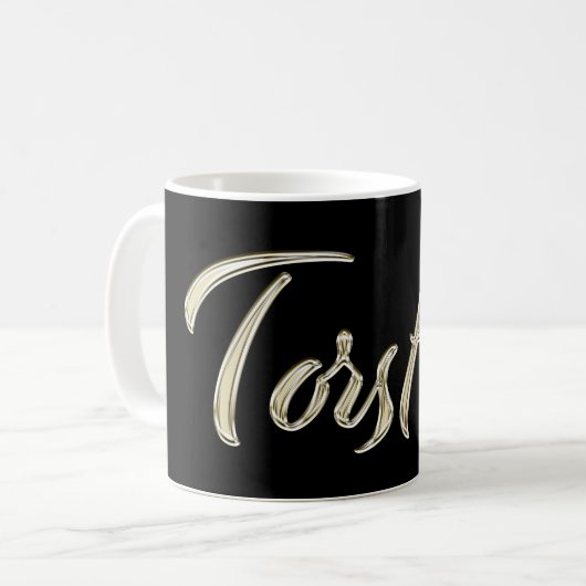Torsten Name whitegold Tasse Teetasse Kaffeetasse (Vorderseite Links)