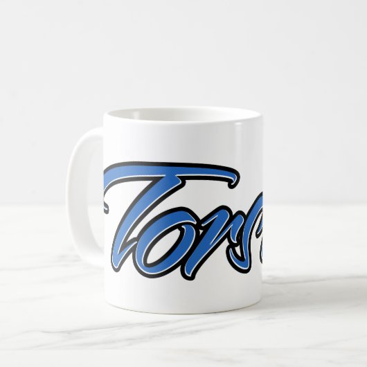 Torsten Vorname Name blue Tasse Kaffeetasse (Vorderseite Links)