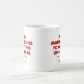 Torte gegen Stress Lustiger Becher Kaffeetasse (Mittel)