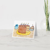 Torte & Kerzen Karte (Vorderseite)
