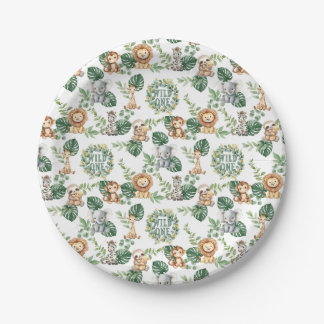 Torte-Platten zum Geburtstag - Wilde Safari Pappteller