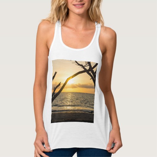Torte Sonnenaufgang Silhouette Tank Top (Vorderseite)