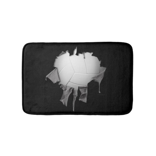 Torte Volleyball Black Bath Mat Badematte (Vorderseite)