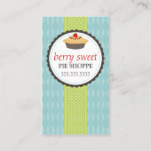 Torten-Bäckerei-blaues Grün Visitenkarte (Vorderseite)
