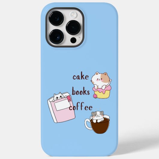 Torten Bücher Kaffee Case-Mate iPhone Hülle (Rückseite)