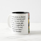 Torten-Himmels-Tasse (groß) Zweifarbige Tasse (Vorderseite Links)