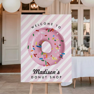 Torten-Sprinkle-Donut-Birthday-Willkommensschild Poster
