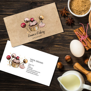 Torten & Süßigkeiten Cupcake Home Bäckerei Kraftpa Visitenkarte