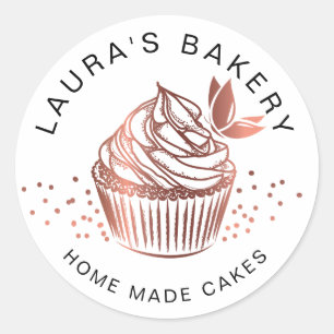 Torten Süßigkeiten Cupcake Home-Bäckerei Mädchenha Runder Aufkleber