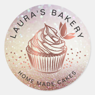 Torten Süßigkeiten Cupcake Home-Bäckerei Mädchenha Runder Aufkleber
