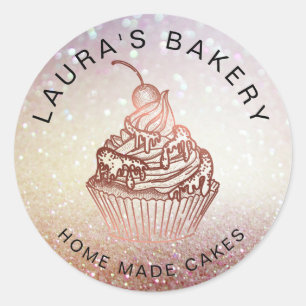 Torten & Süßigkeiten Cupcake Home Bäckerei Rustika Runder Aufkleber