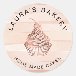 Torten & Süßigkeiten Cupcake Home Bäckerei Rustika Runder Aufkleber