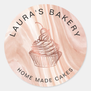 Torten & Süßigkeiten Cupcake Home Bäckerei Rustika Runder Aufkleber