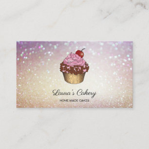 Torten & Süßigkeiten Cupcake Home-Bäckerei Rustika Visitenkarte
