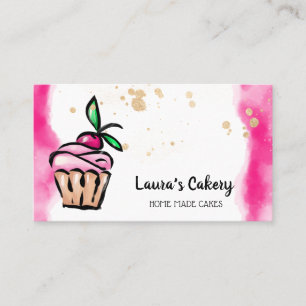 Torten & Süßigkeiten Cupcake Home-Bäckerei süß Mäd Visitenkarte