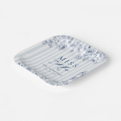 Torten-Teller für Braut-Frühstücks-Party in Blau Pappteller (Gewinkelt)