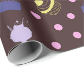 Torten und Eisbecher Schokolade Geschenkpapier (Rolleneckpunkt)