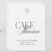 Tortenaromen Moderne Elegante Monogramm-Hochzeitst (Vorderseite)