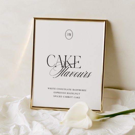 Tortenaromen Moderne Elegante Monogramm-Hochzeitst
