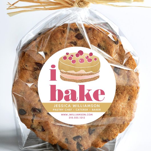 Tortenburgund Roter Koch Konditorgebäck Fett Typ Runder Aufkleber